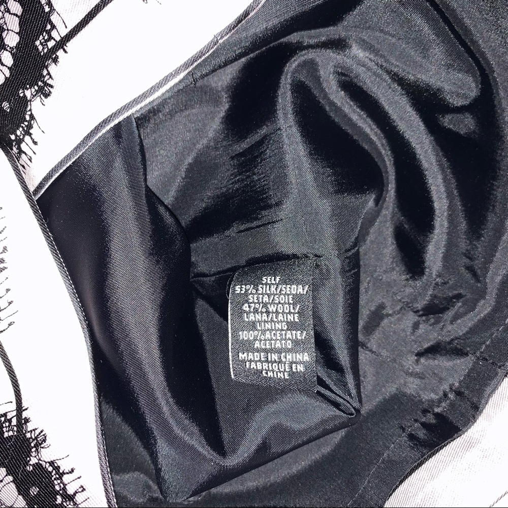 NWOT Tibi Black & Ivory Floral Silk Blend Strapless Dress SZ 8 w/ Measur… - Picture 12 of 16